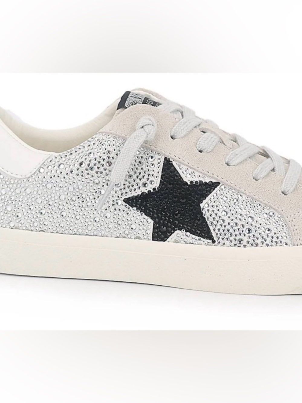 Sparkle Sneakers in white, Silver and Black